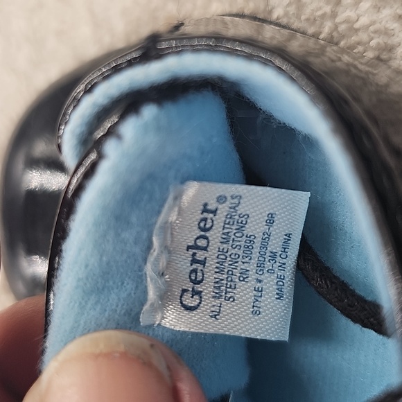 H Gerber Blue Insoled Good Looking Black Dress Shoes For Your Little Boy Sz 0 - Picture 8 of 12